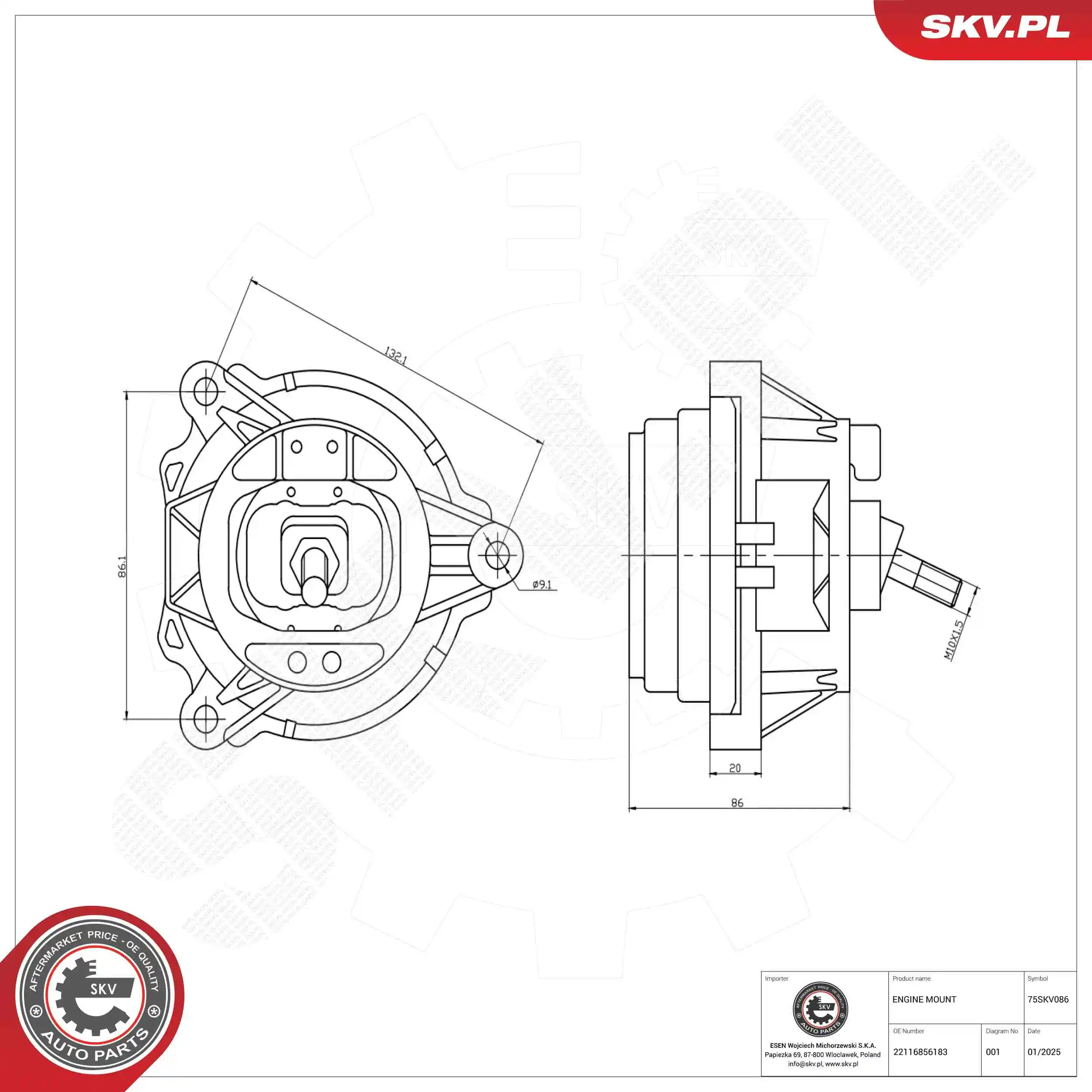 Mounting, engine